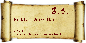 Bettler Veronika névjegykártya